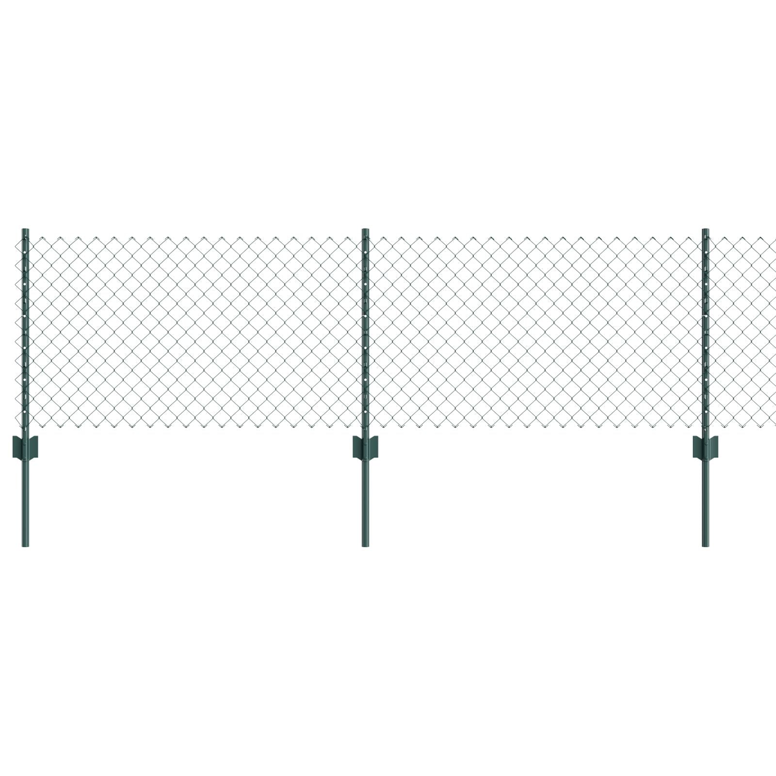 Kettinghek Met 10 U-Palen Groen 0.6X10 M Staal
