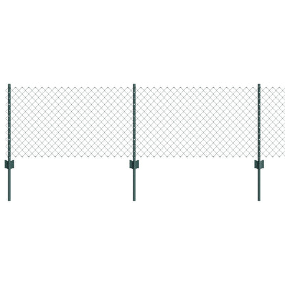 Kettinghek Met 10 U-Palen Groen 0.6X10 M Staal