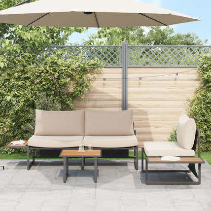 Bruine Tuin Koffietafel 55X55X35 Cm Dpc En Staal