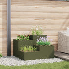 Plantenbak 80x80x60 cm staal olijfgroen