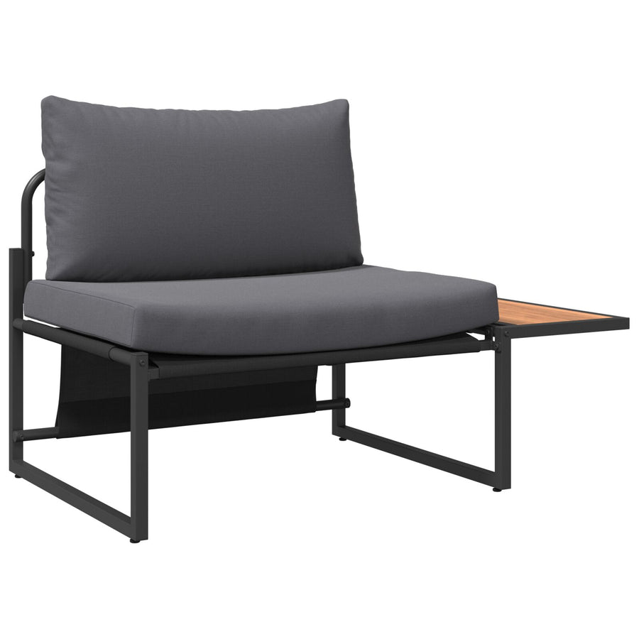 2-Delige Tuinsofa Set Met Enkel Zitter En Antraciet Kussens Anthraciet