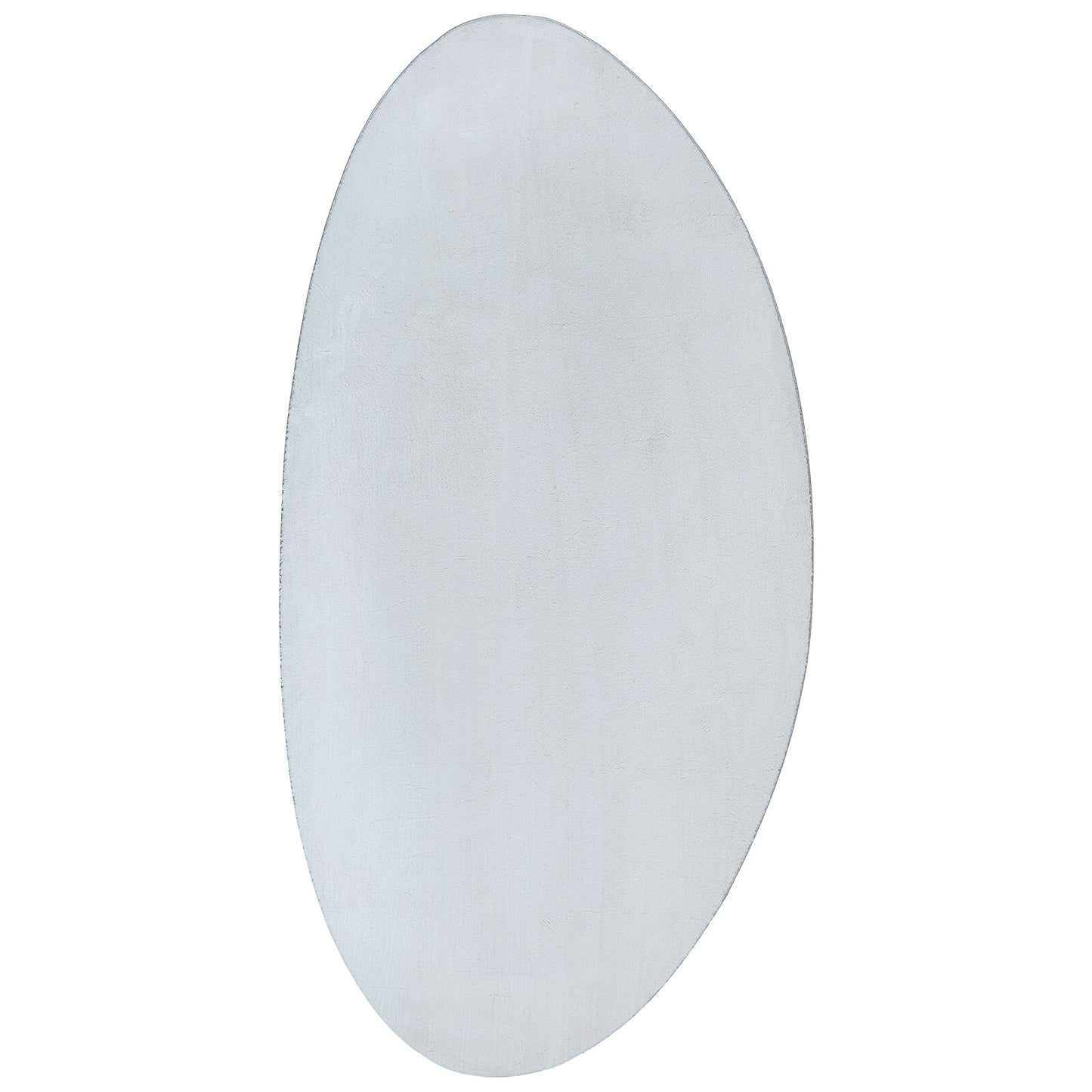 Kleed ""Huarte"" Kort Vel Soft En Wasbaar Grijs 100 x 200 cm Ovaal-Asymmetrisch