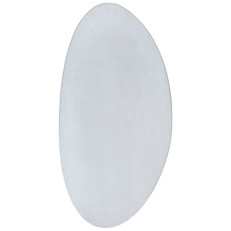 Kleed ""Huarte"" Kort Vel Soft En Wasbaar Grijs 100 x 200 cm Ovaal-Asymmetrisch