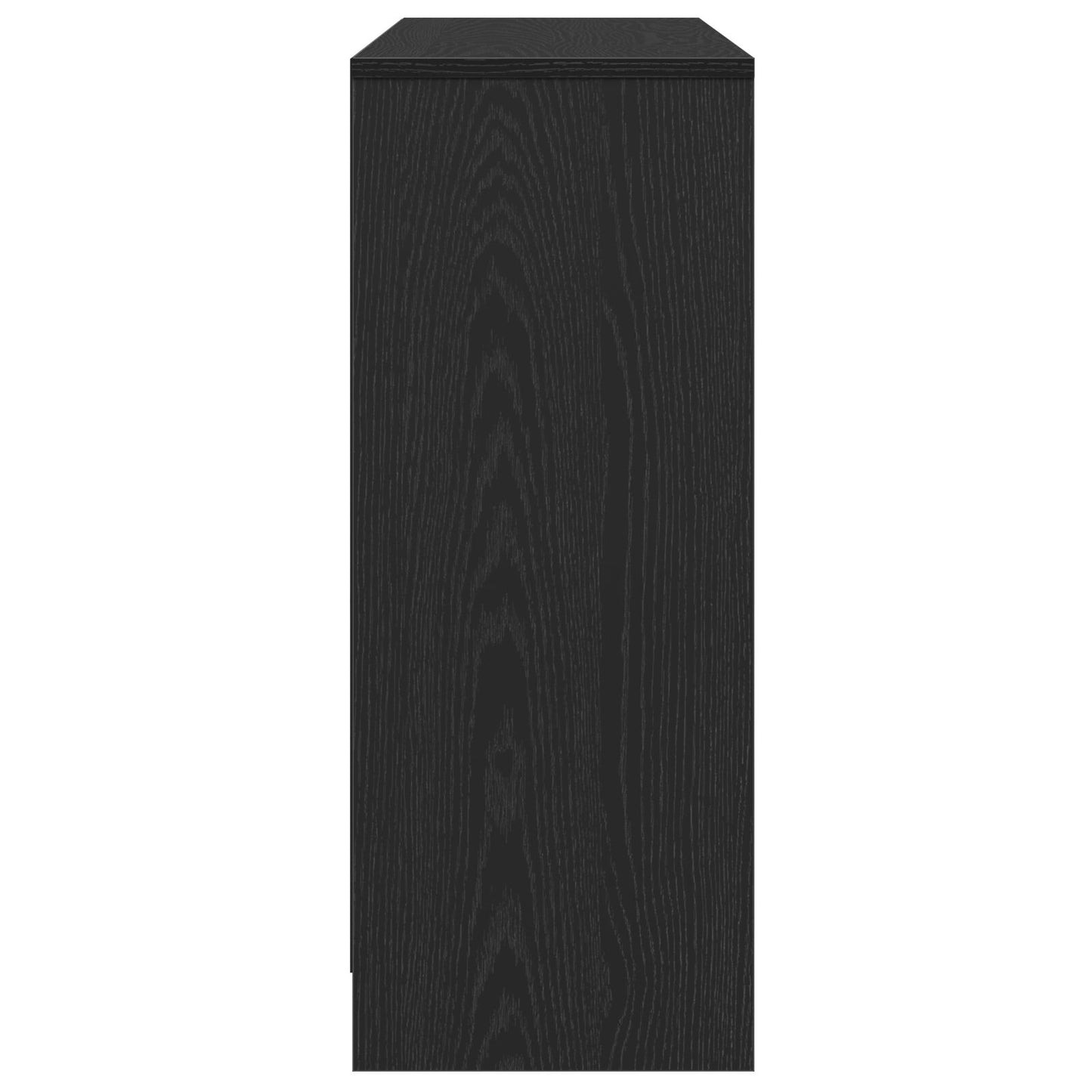 Dressoir Zwart Eiken 102X33X75 Cm Bewerkt Hout