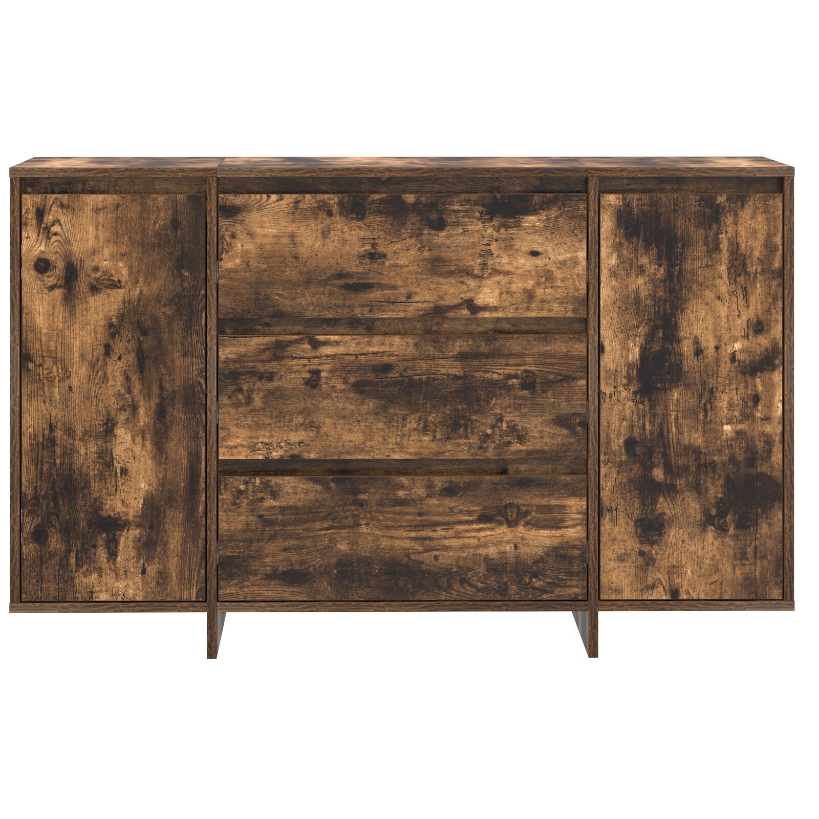 Dressoir Gerookte Eik Massief Hout Dressoir Rechthoekig