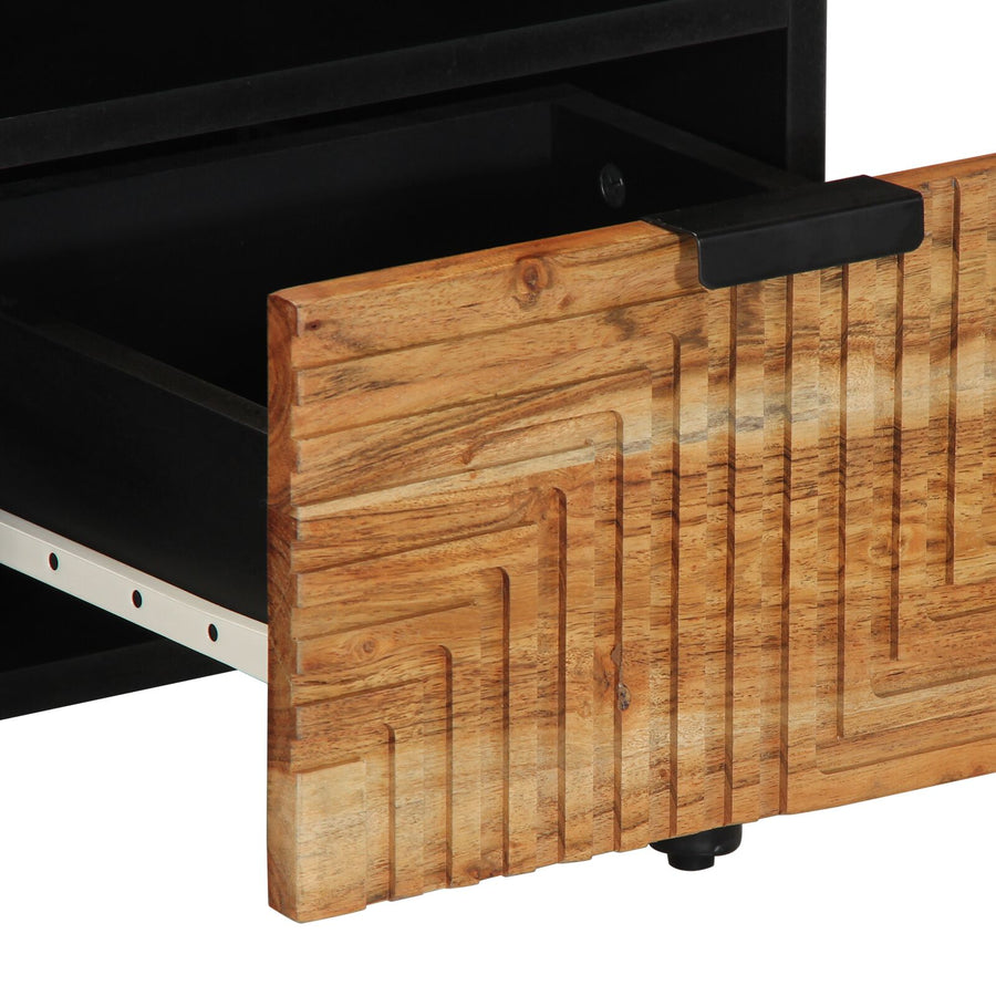 Tv-Meubel 100X33,5X46 Cm Massief acaciahout