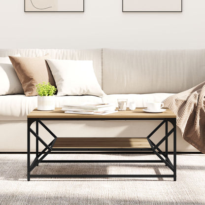 Salontafel Met Plank Artisan Eik Geengineerd Hout Artisan eiken 90 x 50 x 40 cm