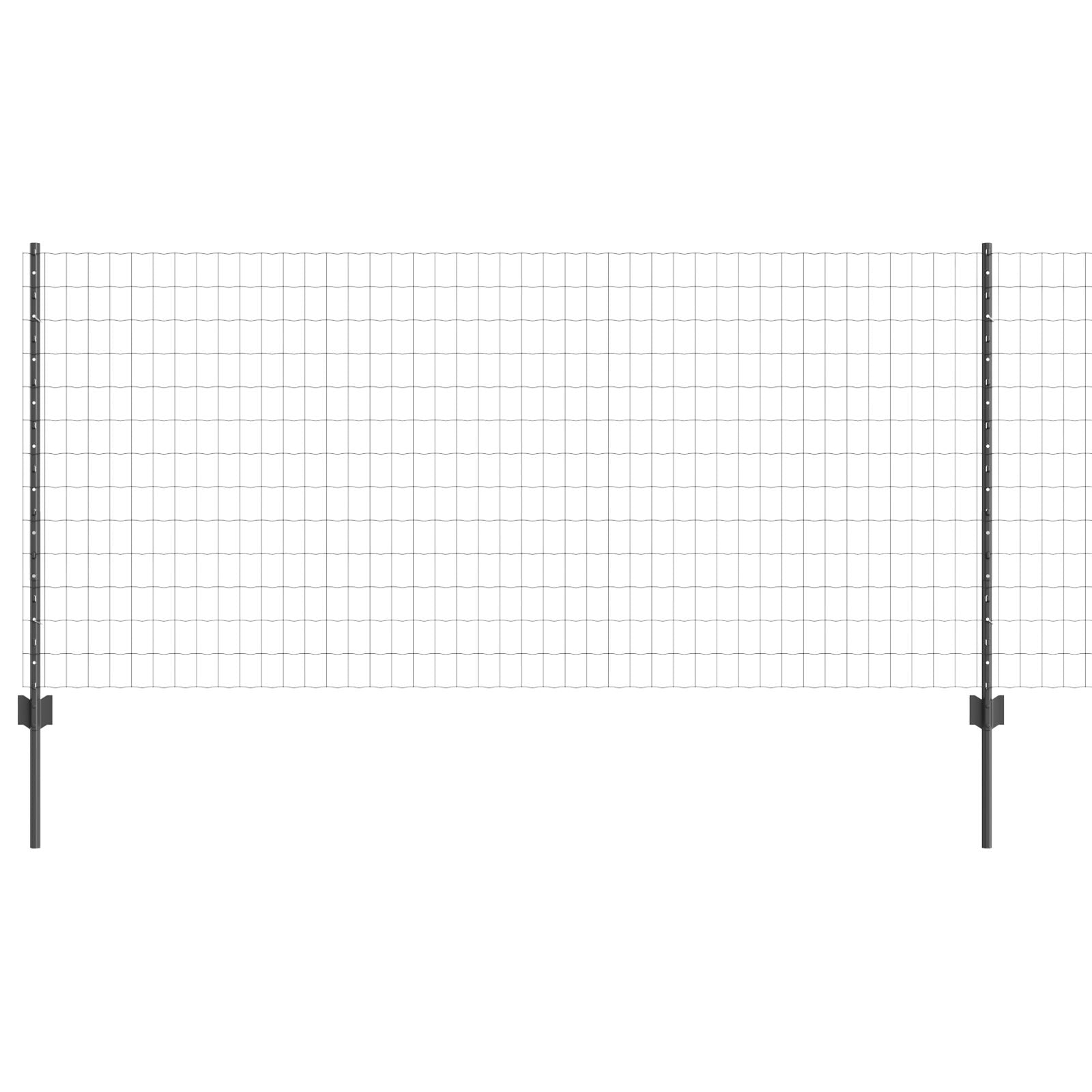 Tuinafscheiding Set Set Van 2 Grijs Metaal 10 X 1 M Stevig