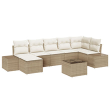 8-Delige Tuin Sofa Set Met Kussens Bruin Poly Rieten