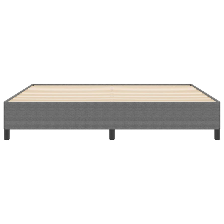Bedframe Corduroy Stof Lichtgrijs 200 x 200 cm