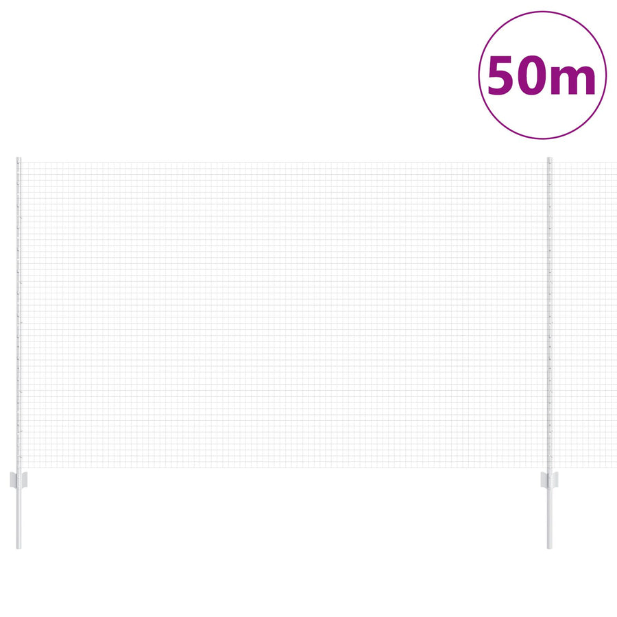 Gelast Draadhek Met 44 U Palen Zilver 1.4X50 M Staal