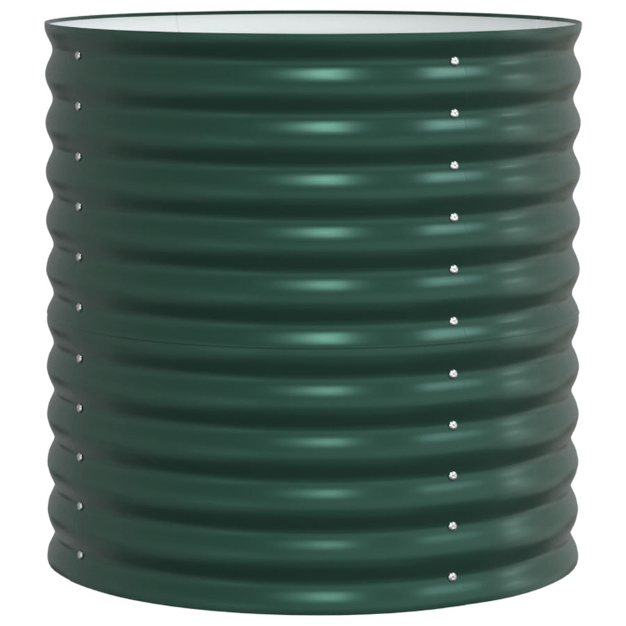 Tuin Verhoogd Bed Gegalvaniseerd Staal 80 x 80 x 81 cm Groen