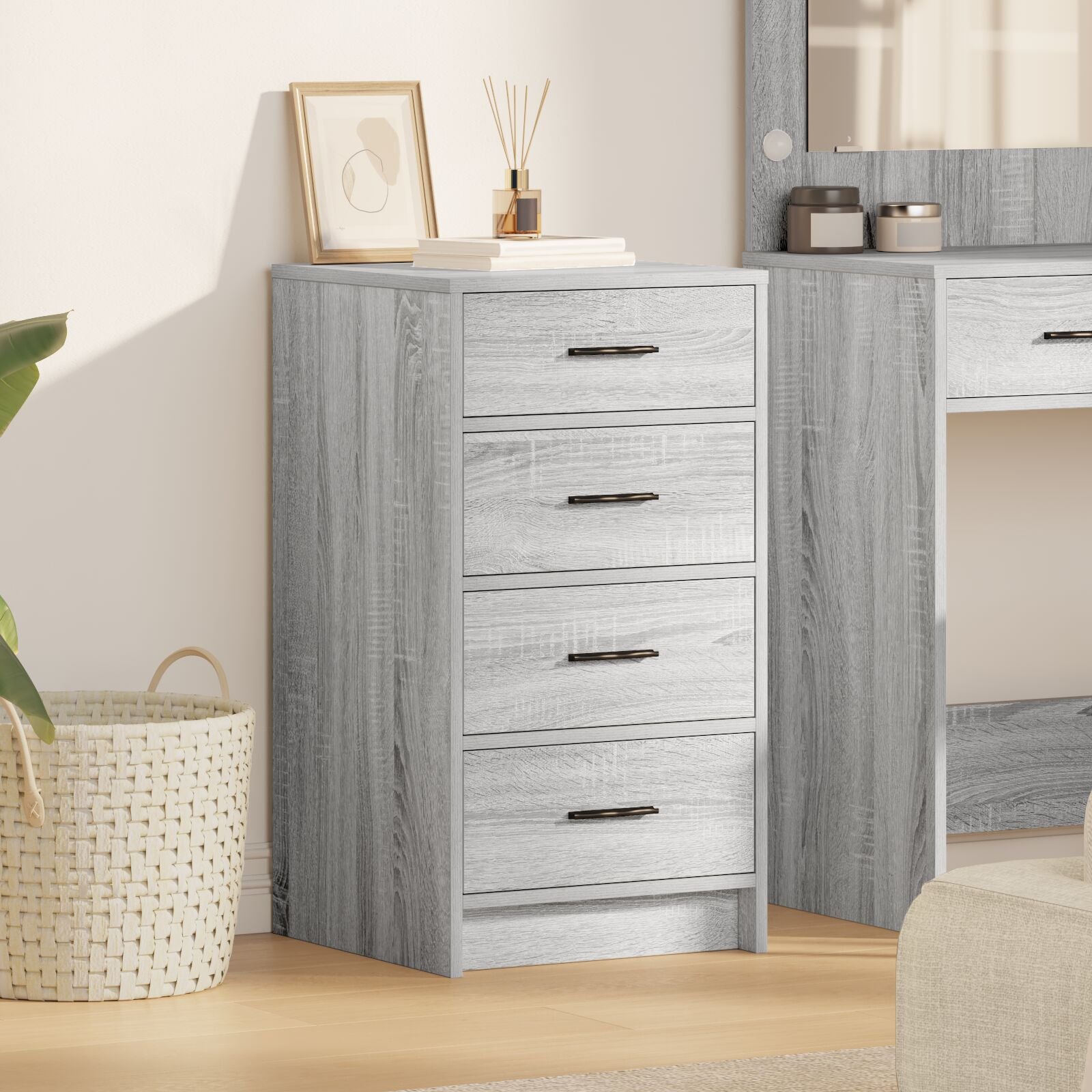 Sideboard 40X41X75 Cm Bewerkt Hout Grijs sonoma