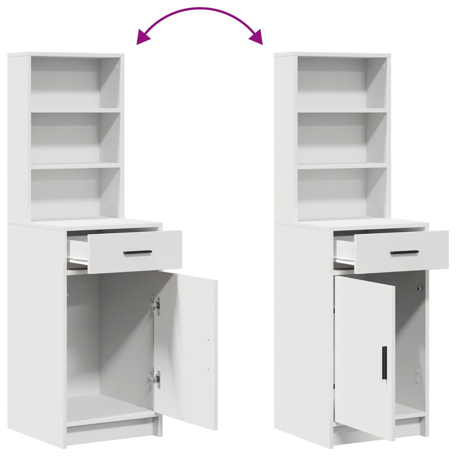 3-Delige Kaptafel Set Wit Engineered Wood