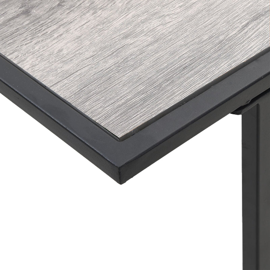 Tuin Tafel 100X55X70 Cm Dpc En Staal Grijs
