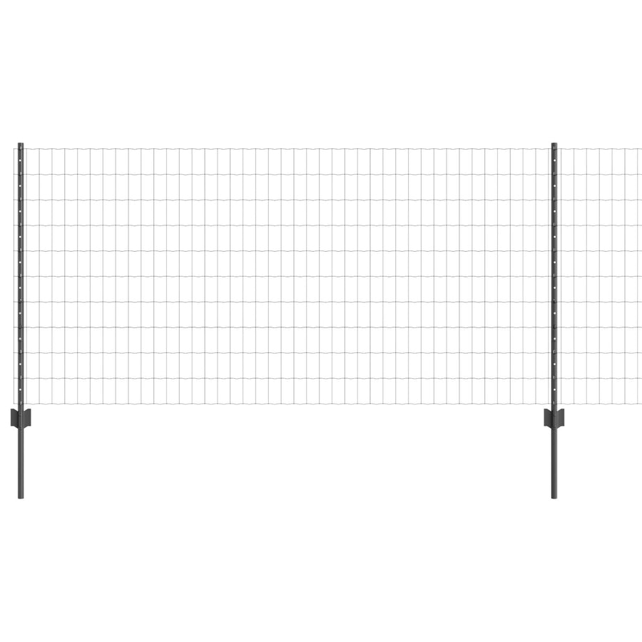 Euro Fence Set Set Van 2 Grijs Plastic-Gecoat Metaal