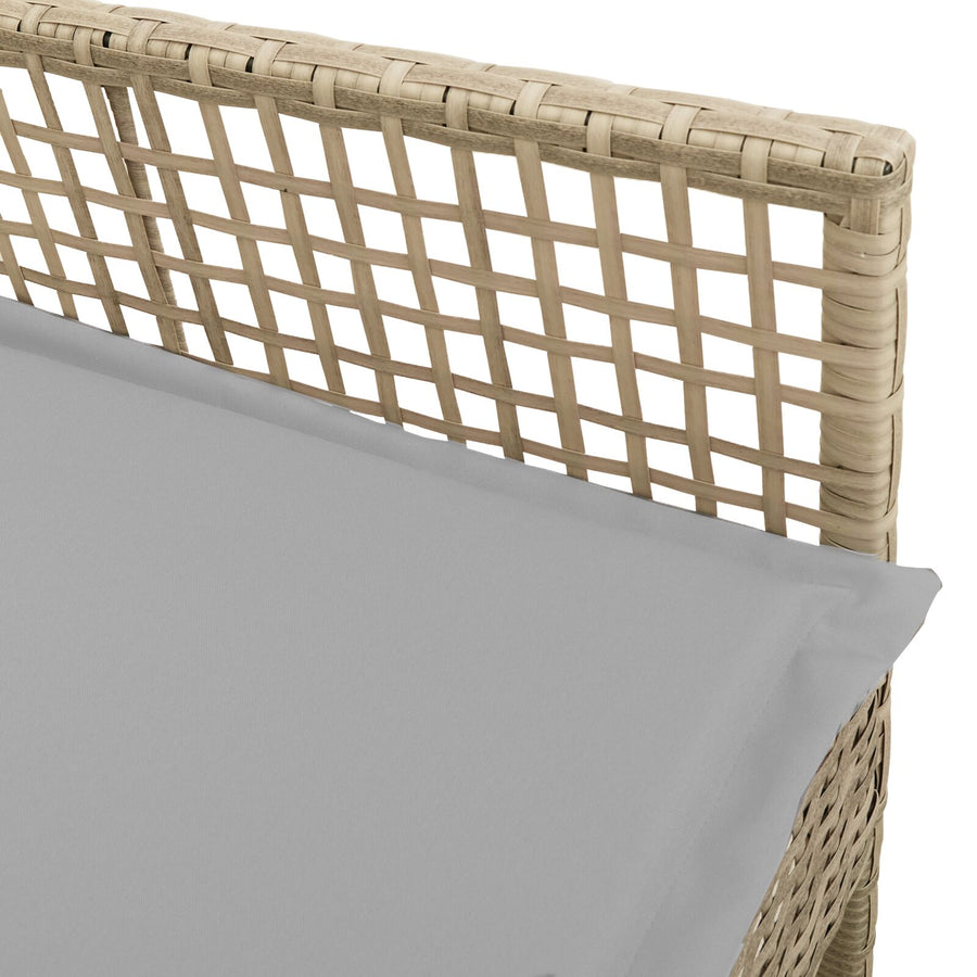 Tuinstoelen 2 Stuks Met Kussens Poly Rattan Gemengd beige en lichtgrijs
