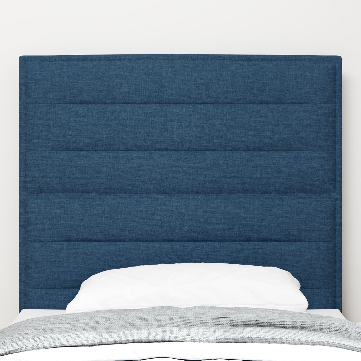 Hoofdbord Lijnenontwerp Stof Blauw 90 cm Hoog hoofdbord
