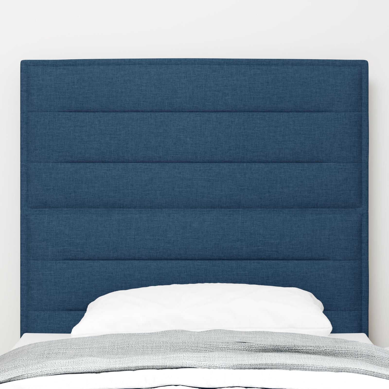 Hoofdbord Lijnenontwerp Stof Blauw 90 cm Hoog hoofdbord