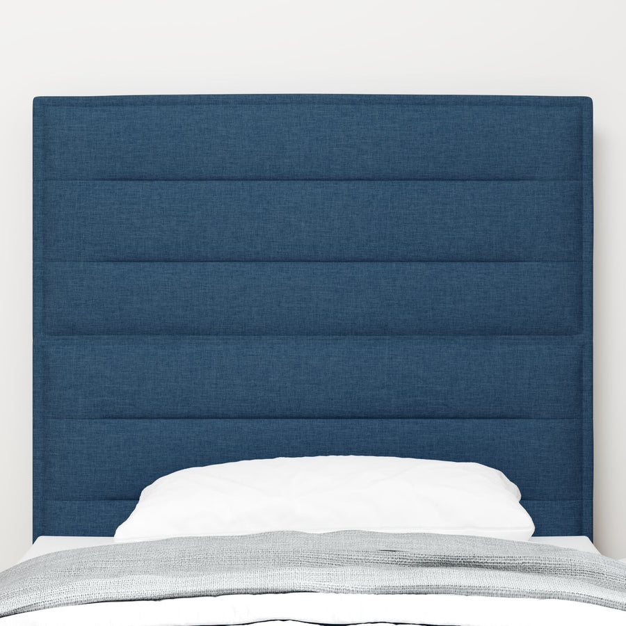 Hoofdbord Lijnenontwerp Stof Blauw 90 cm Hoog hoofdbord