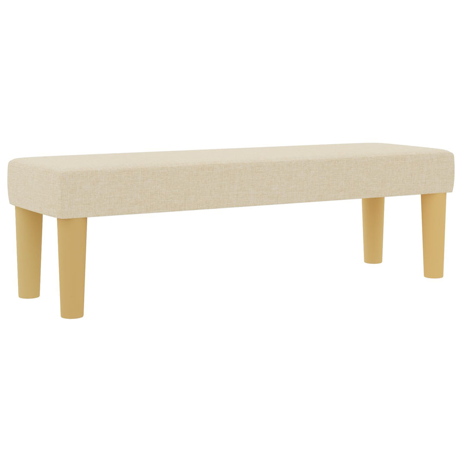 Boxspringbed Met Matras & Bank Stof Crème 120 x 200 cm Geknoopte stoffering