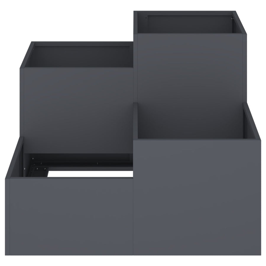 Tuinplanter Staal Anthraciet 80 x 80 x 60 cm