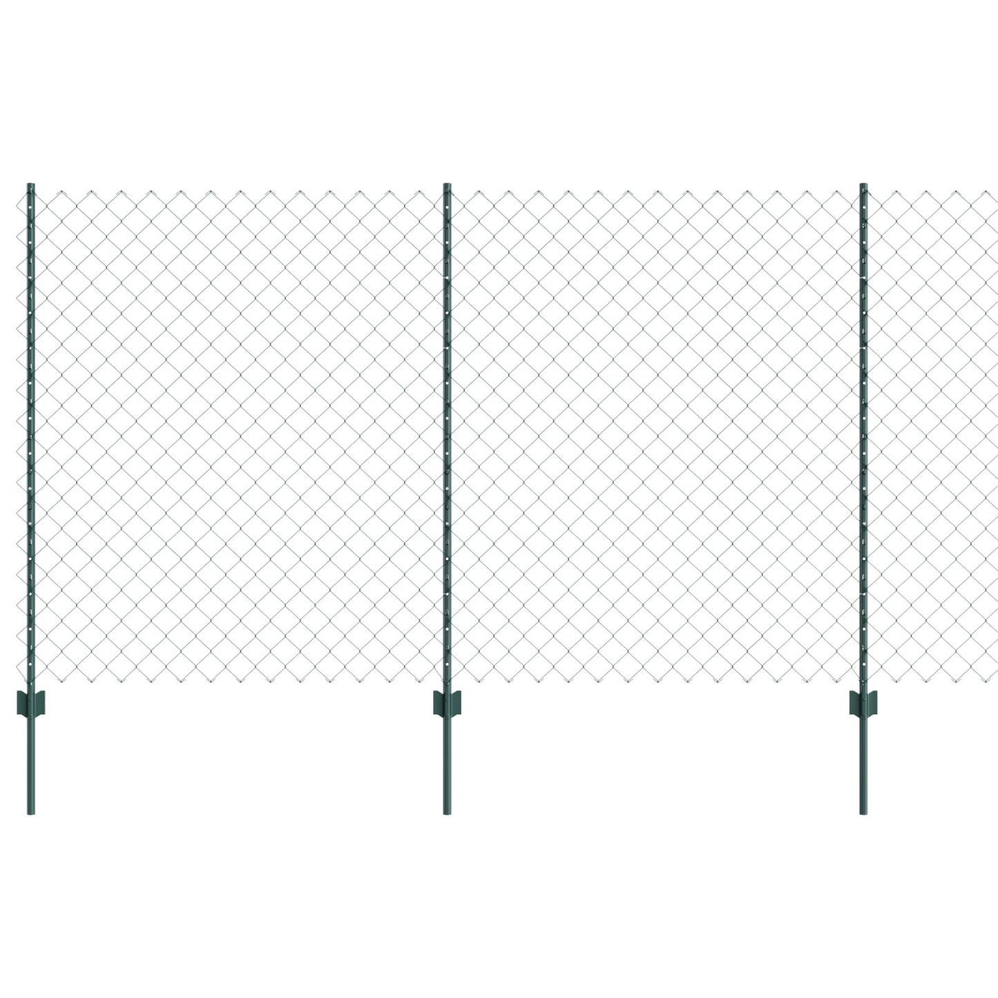 Kettinglinkhek Met 22 U-Palen Groen 1.4X25 M Staal