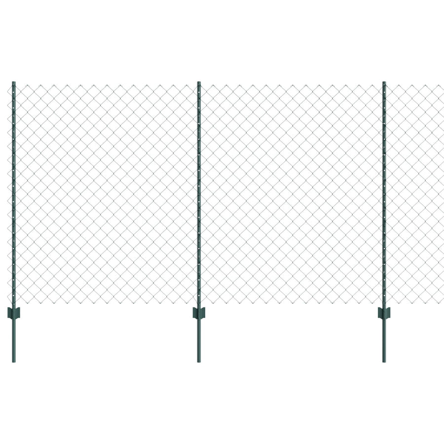 Kettinglinkhek Met 22 U-Palen Groen 1.4X25 M Staal