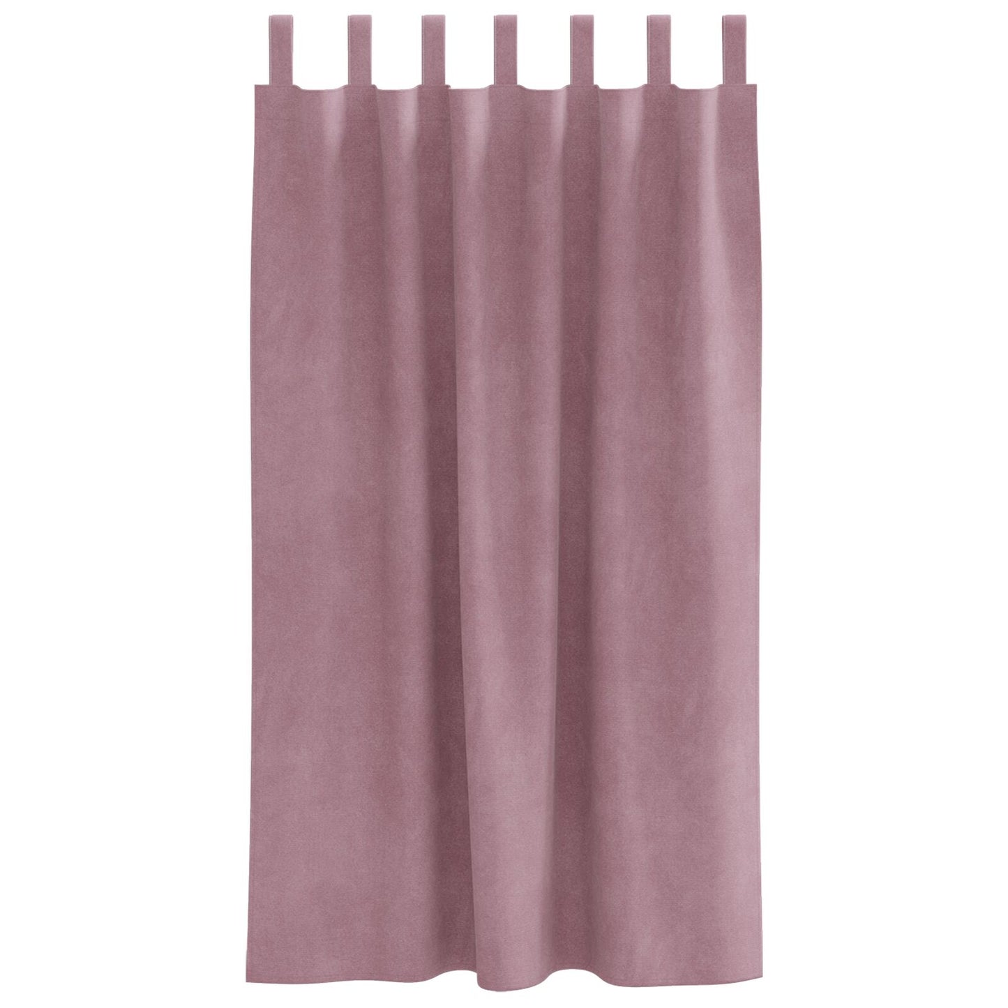 Zwarte Verduisteringsgordijnen 2 Stuks Velours Donkerroze 140 x 175 cm met hanglussen