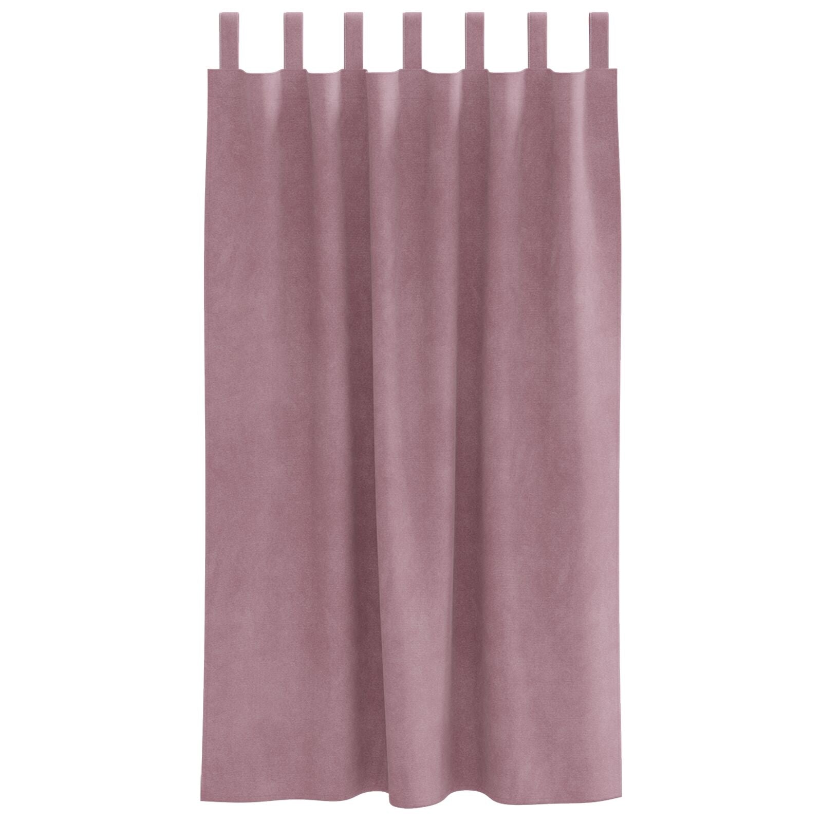 Zwarte Verduisteringsgordijnen 2 Stuks Velours Donkerroze 140 x 175 cm met hanglussen