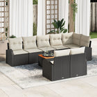 Tuinbankenset poly rattan 9-delig zwart