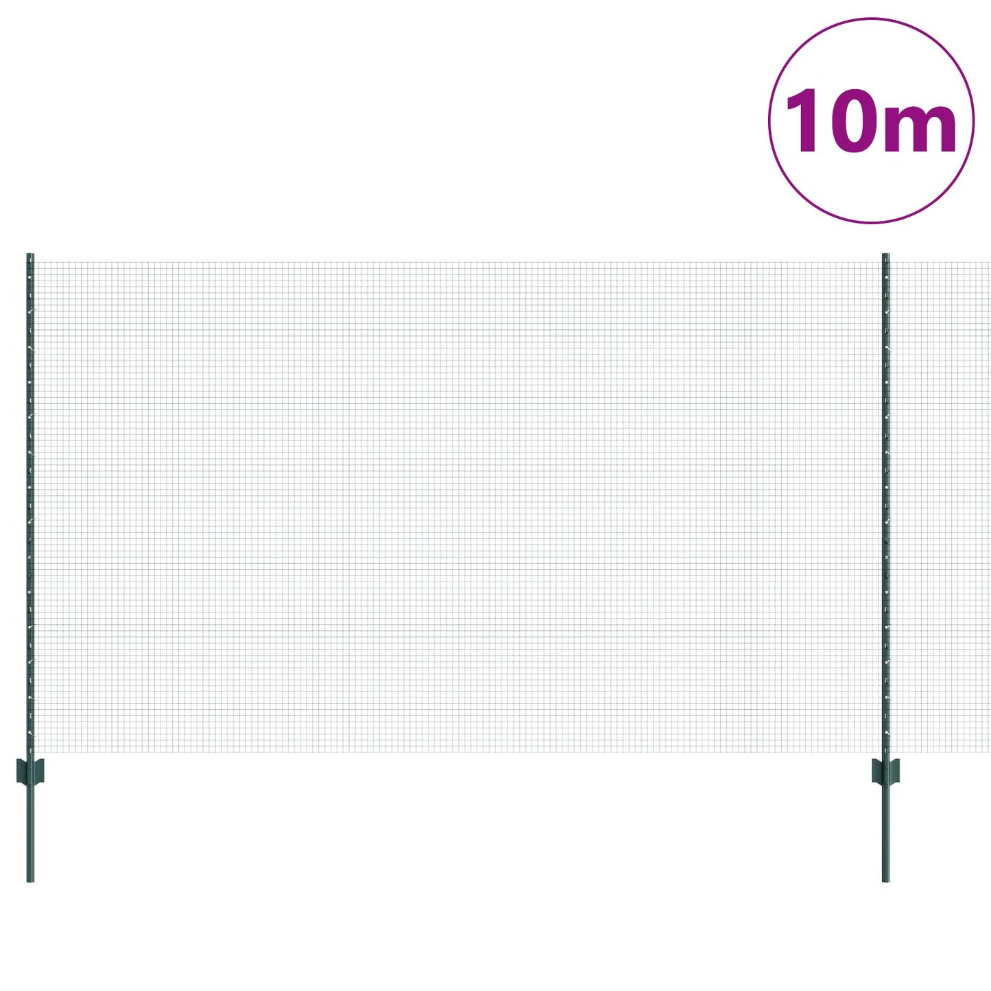 Gelast Gaashek Met 5 U-Posten Groen 1.4X10 M Staal