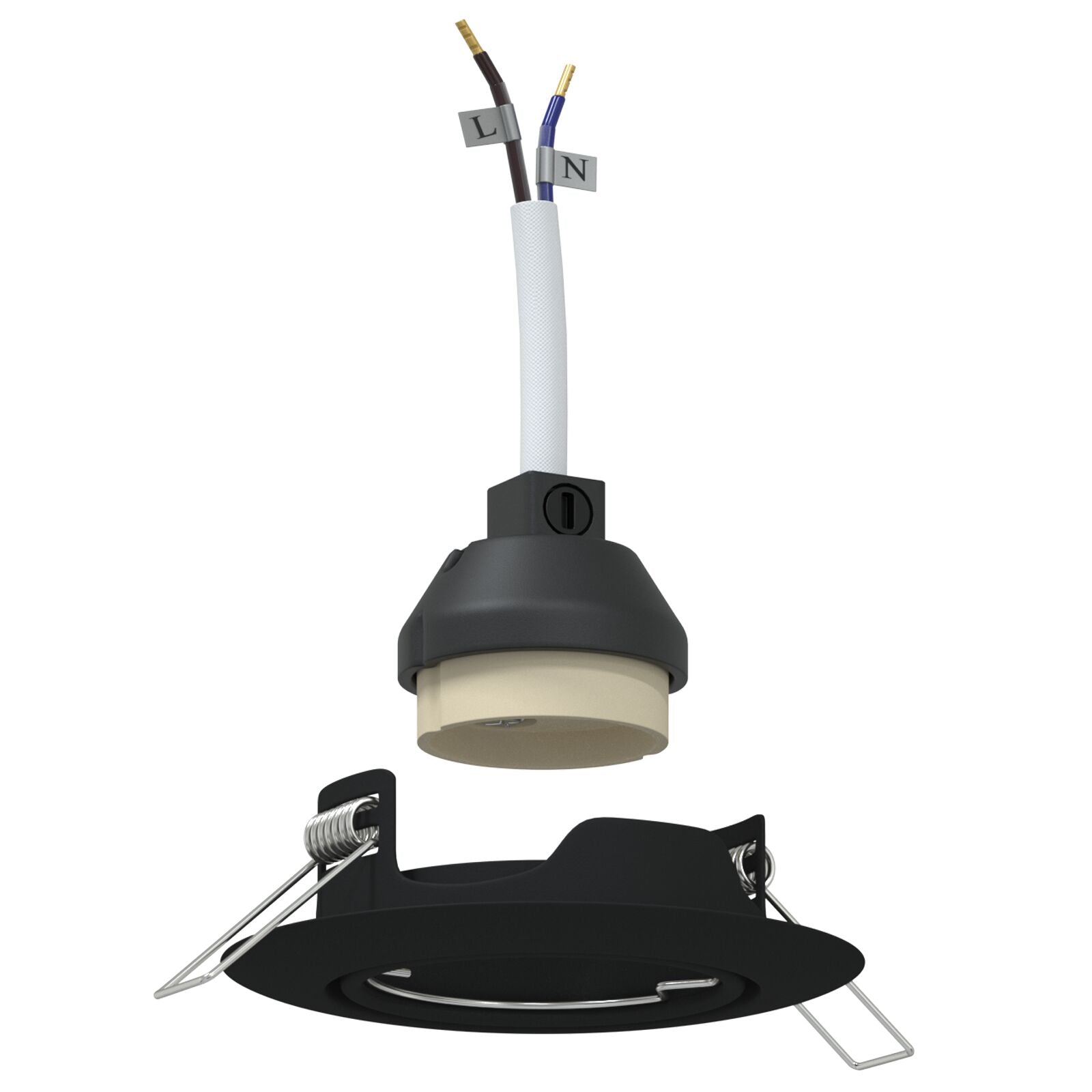 Lampen Set Van 12 Kunststof, Metaal 9 Cm Zwart