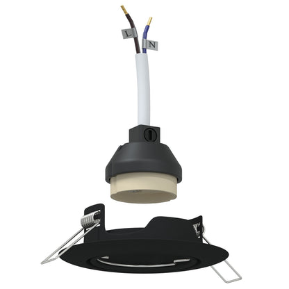 Lampen Set Van 12 Kunststof, Metaal 9 Cm Zwart