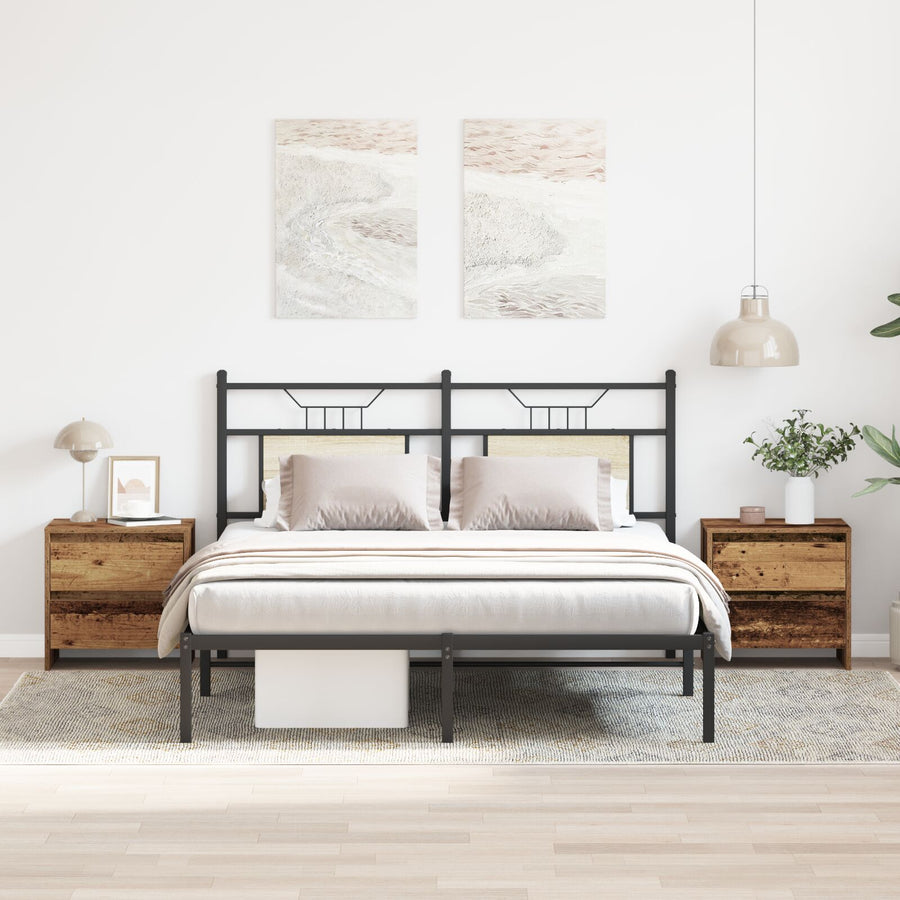 Nachtkastje 2 St Oude Hout 45X34X44,5 Cm Bewerkt Hout Oud hout
