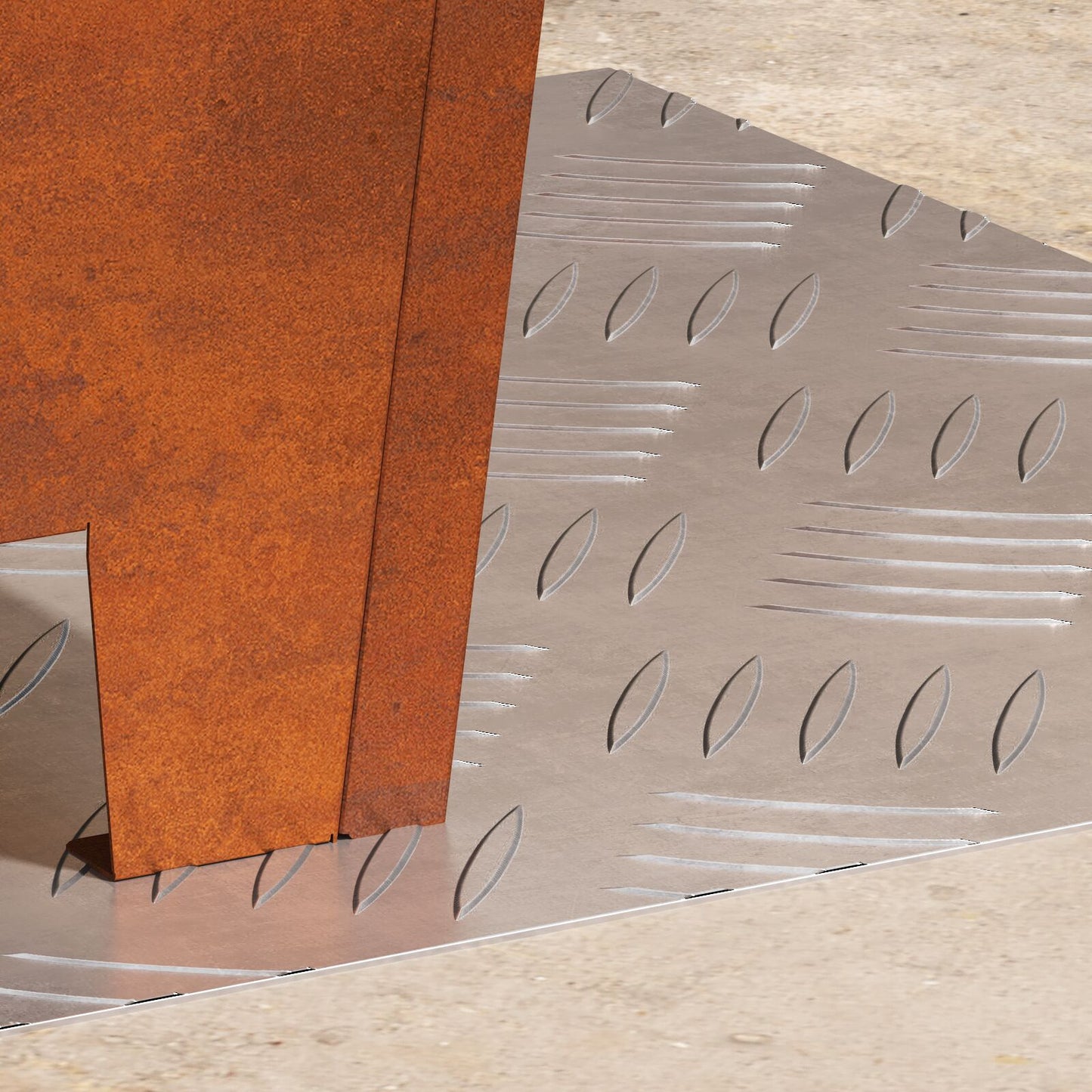 Aluminium Checkerplaten 2 Stuks Antislip 40X40 Cm 40 x 40 x 0.3 cm Vierkant