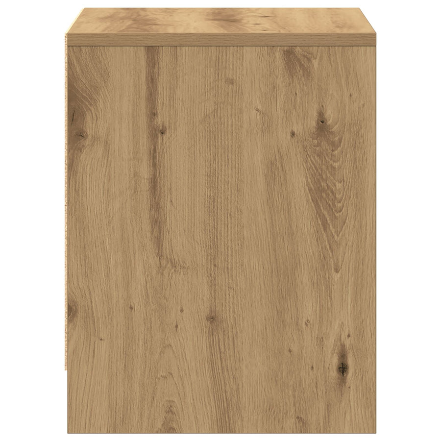 Nachtkastje 45X34X44,5 Cm Bewerkt Hout 1 Artisan eiken