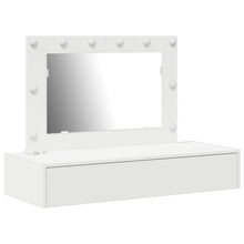 Wandhangende Kaptafel Lichten 100 x 40 x 70 cm Wit met LED