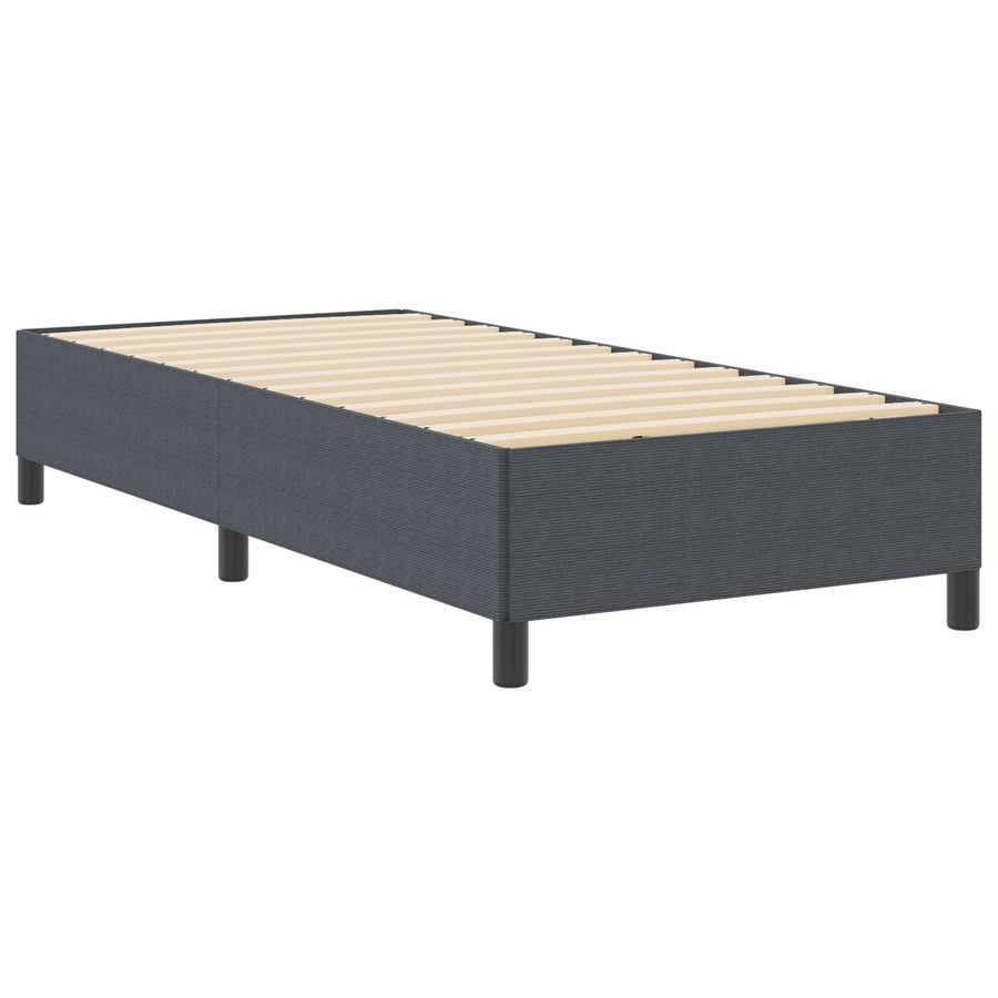 Bedframe Corduroy Stof Donkergrijs 100 x 200 cm
