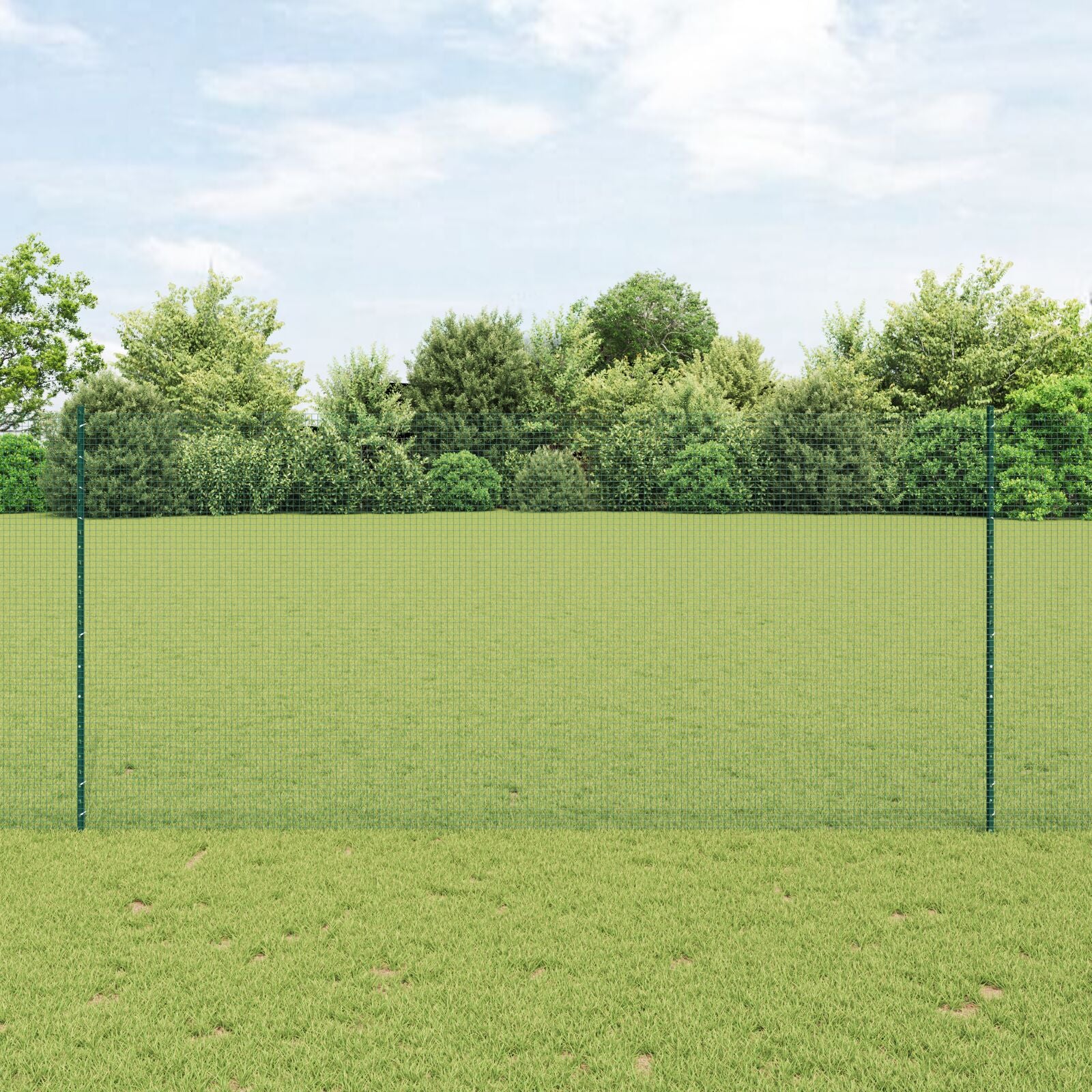 Gelaste Draadhek Met 22 U-Posts Groen 1.4X50 M Staal