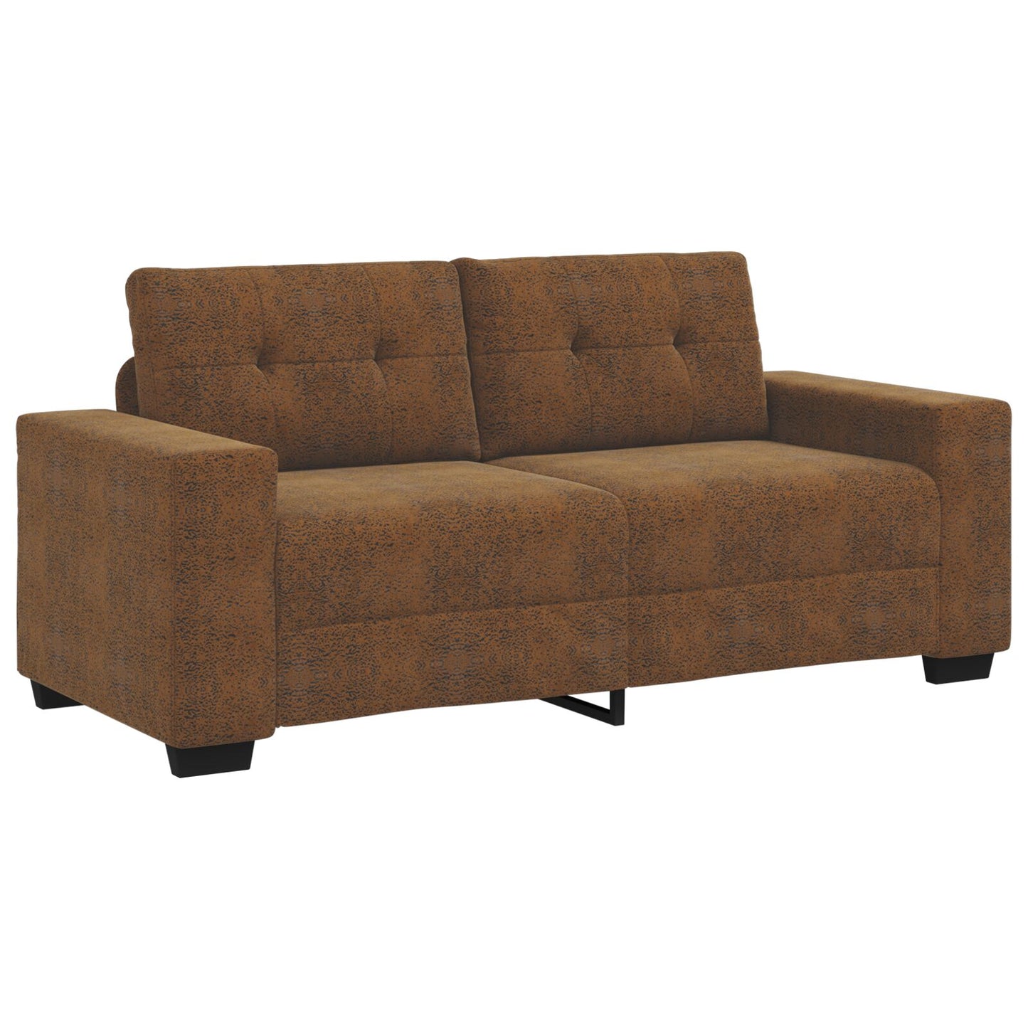 Loveseat Sofa Faux Leer Donkergrijs 140 cm 140 cm