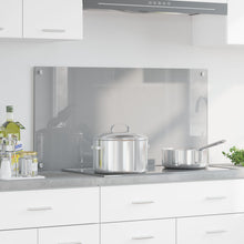 Keuken Achterwand 100X50X0,6 Cm Gelaagd Glas Lichtgrijs 100 x 50 cm