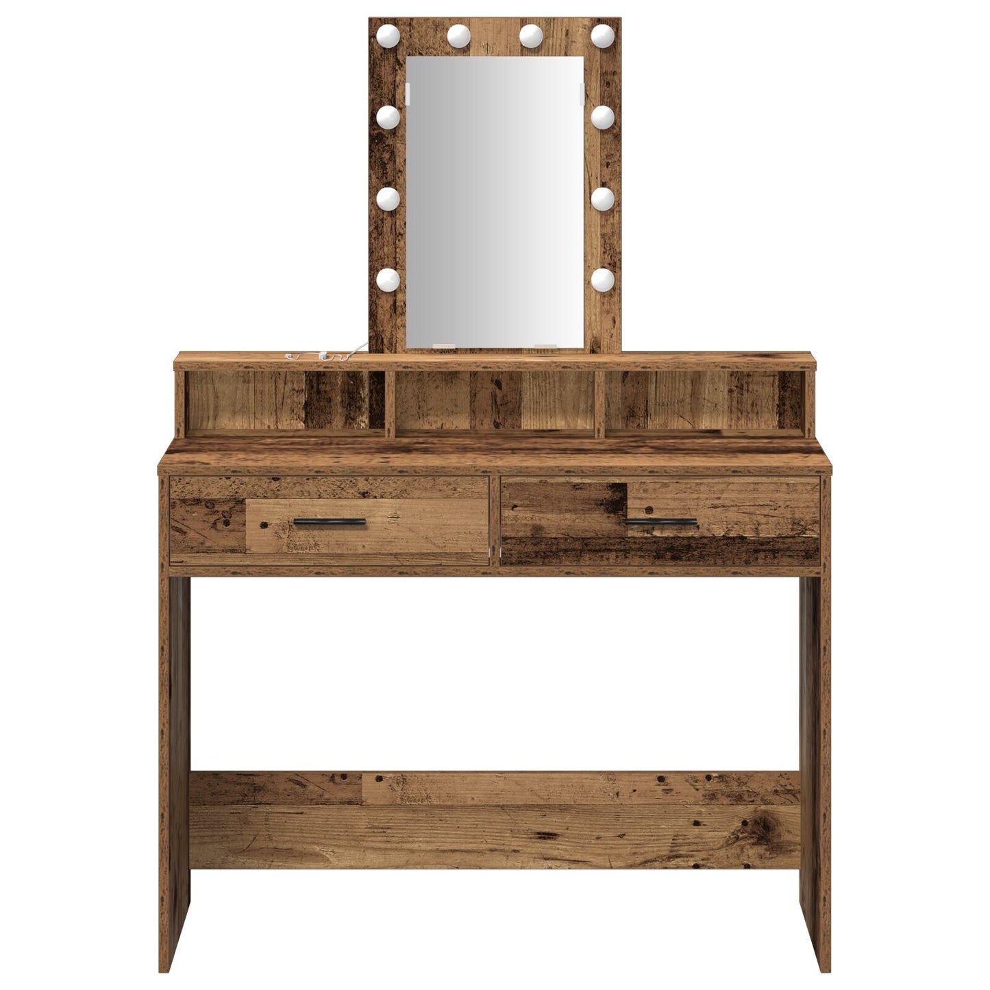 Kaptafel Met Led-Verlichting In Oud hout 100 x 41 x 140 cm
