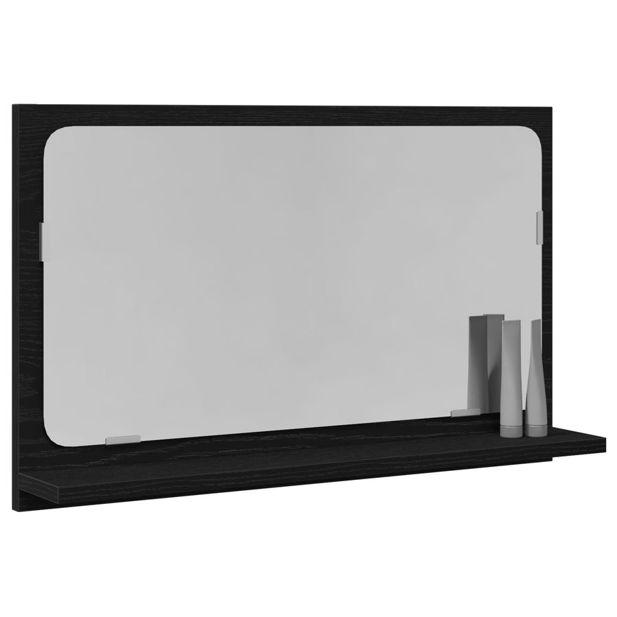 Badkamerspiegel Zwart Eiken 60X10,5X37 Cm Gemaakt Van Engineered Hout