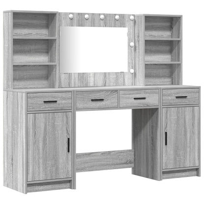3-Delige Kaptafel Set Grijs Sonoma Geengineerd Hout