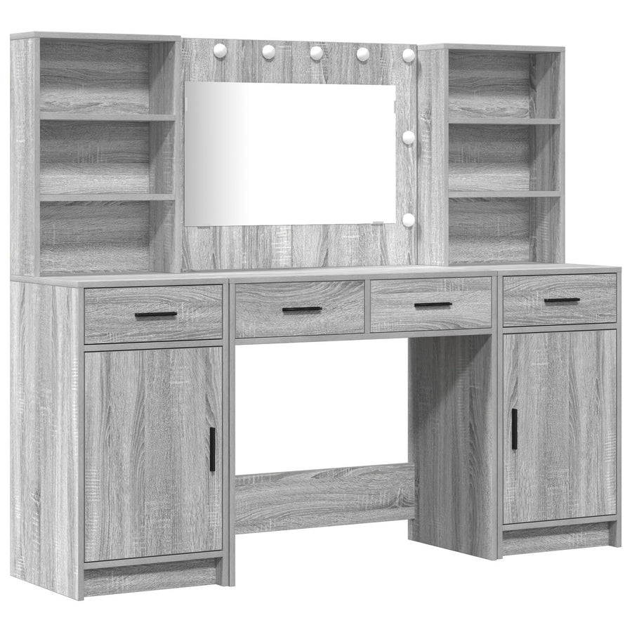 3-Delige Kaptafel Set Grijs Sonoma Geengineerd Hout
