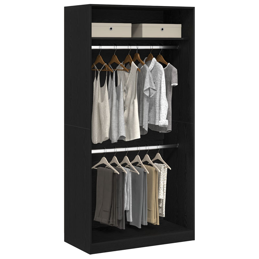Zwarte Eiken Kast - 100X50X200 Cm