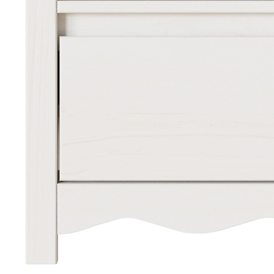 Tv-Kast ""Drammen"" 99X43X55 Cm Massief Hout Vuren Wit
