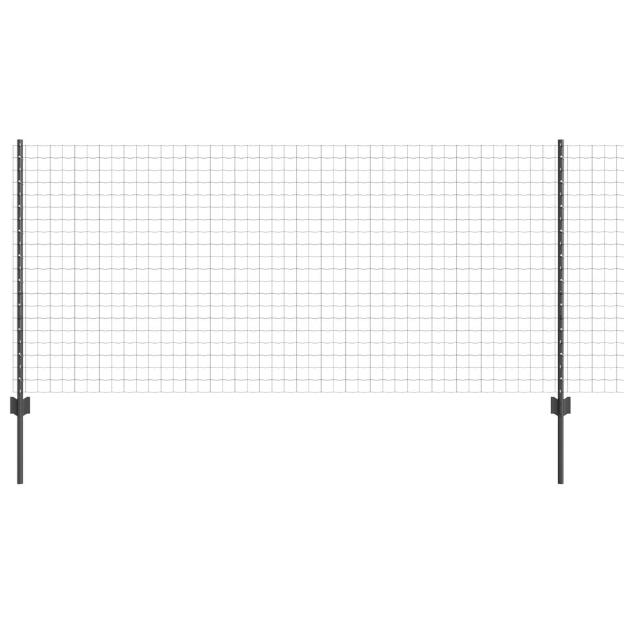 Tuinhek Set 2 Packs Grijs Metaal 10 X 1 M Duurzaam Tuinhek