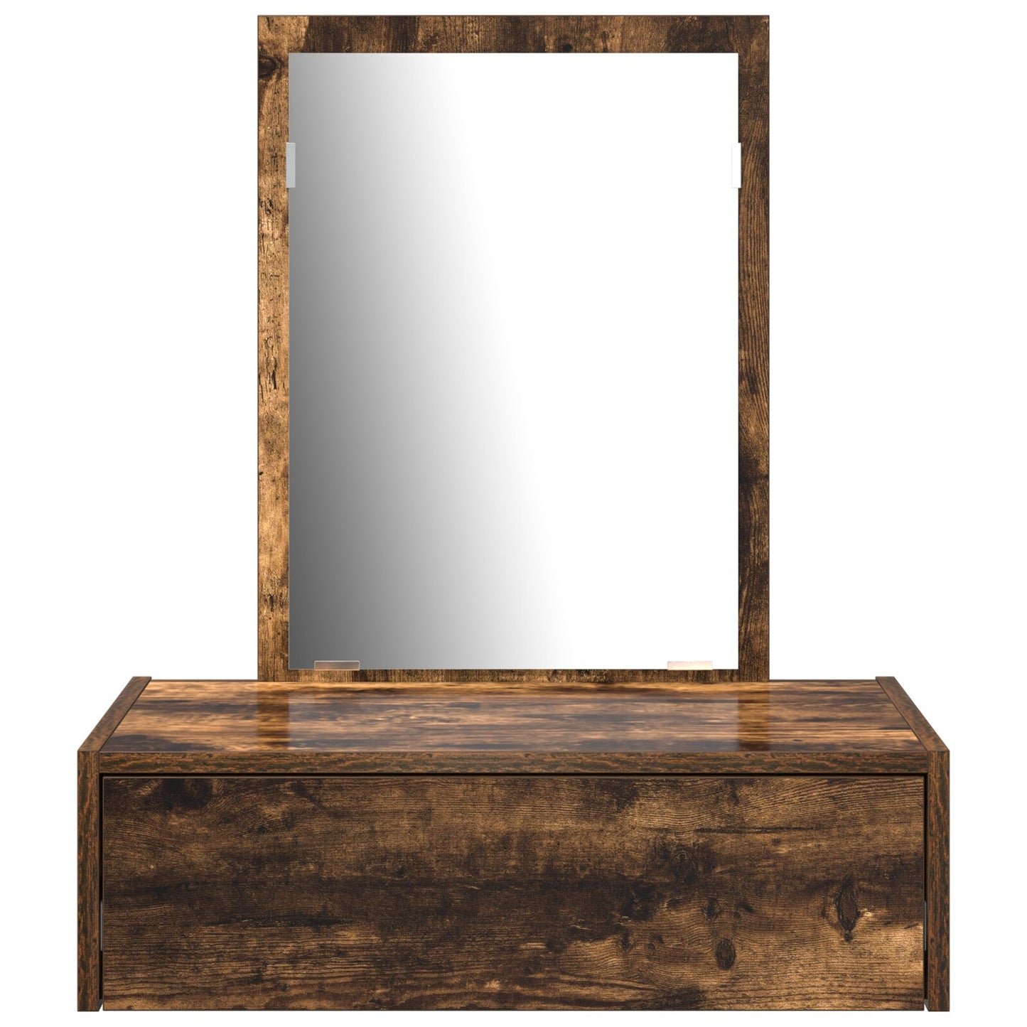 Wandkaptafel 60 x 40 x 70 cm Gerookt eiken zonder LED